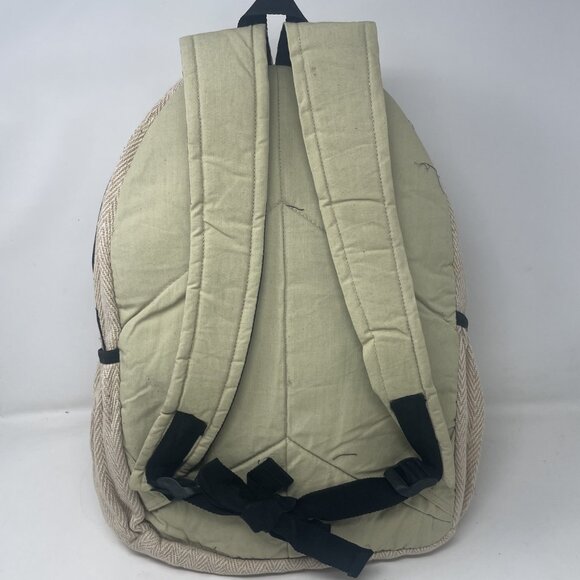 Natural Handmade Large Multi Pocket Hemp Backpack (THC FREE) main image 6